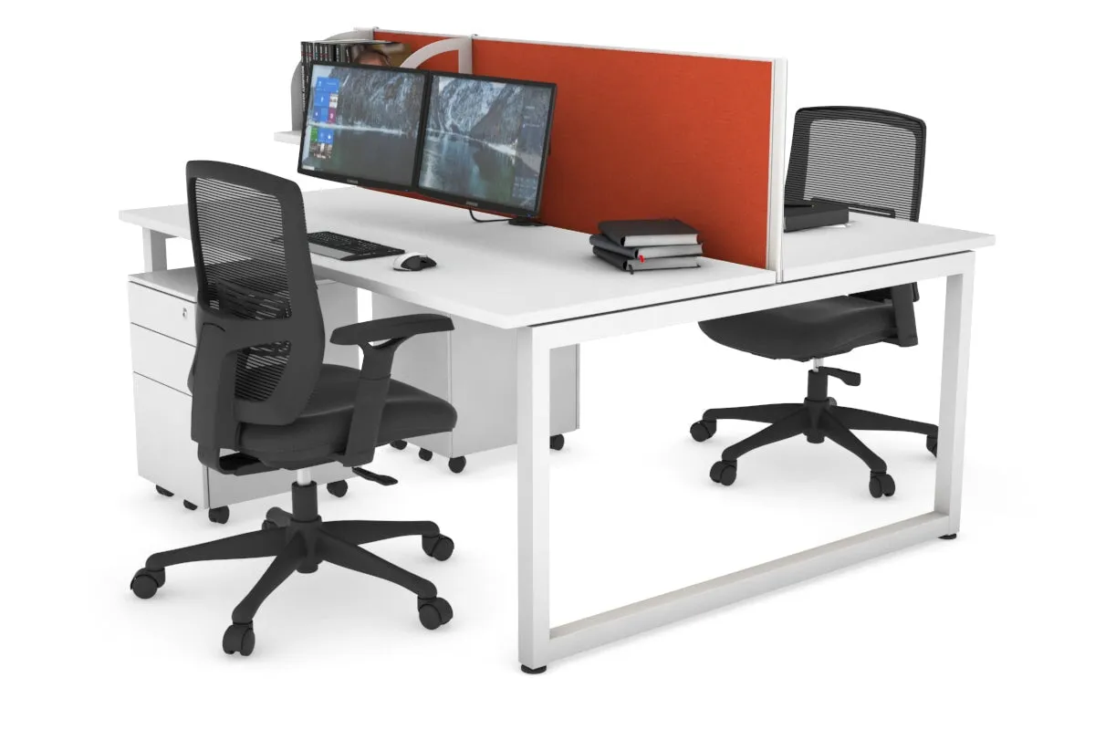 Quadro Loop Legs 2 Person Office Workstation [1400L x 700W]