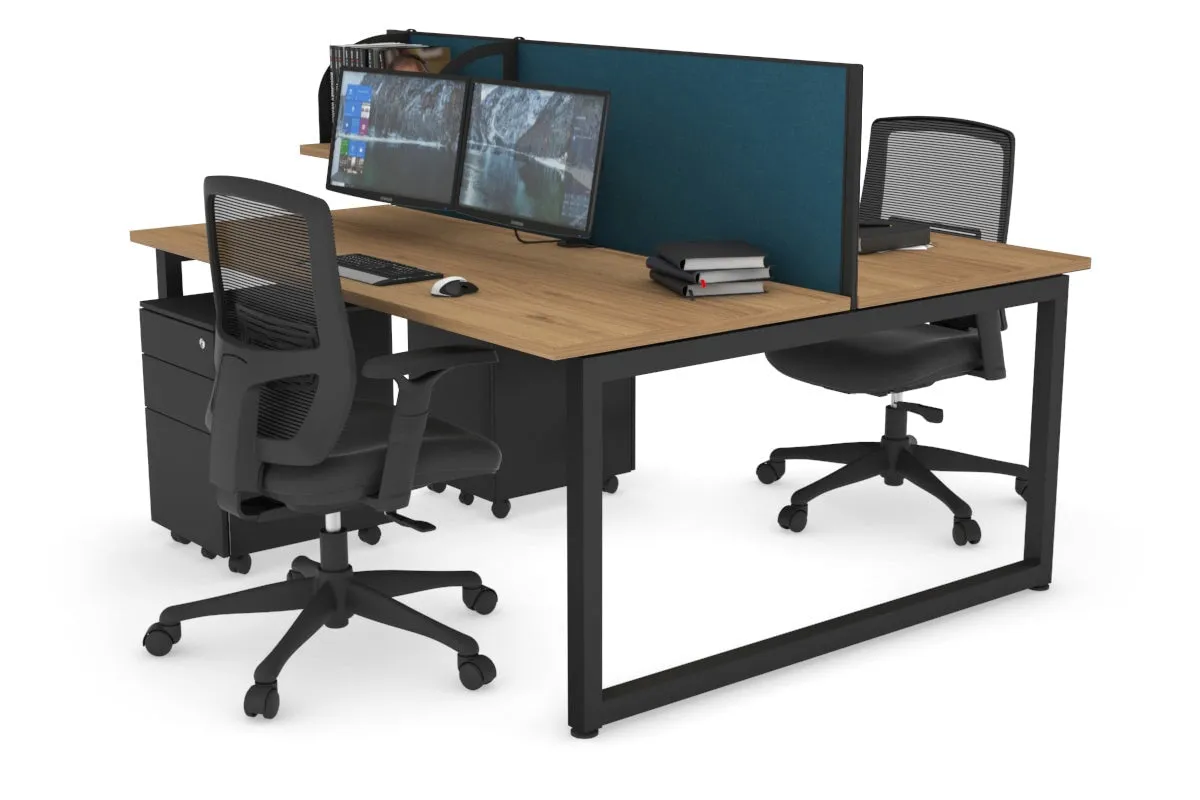 Quadro Loop Legs 2 Person Office Workstation [1400L x 700W]