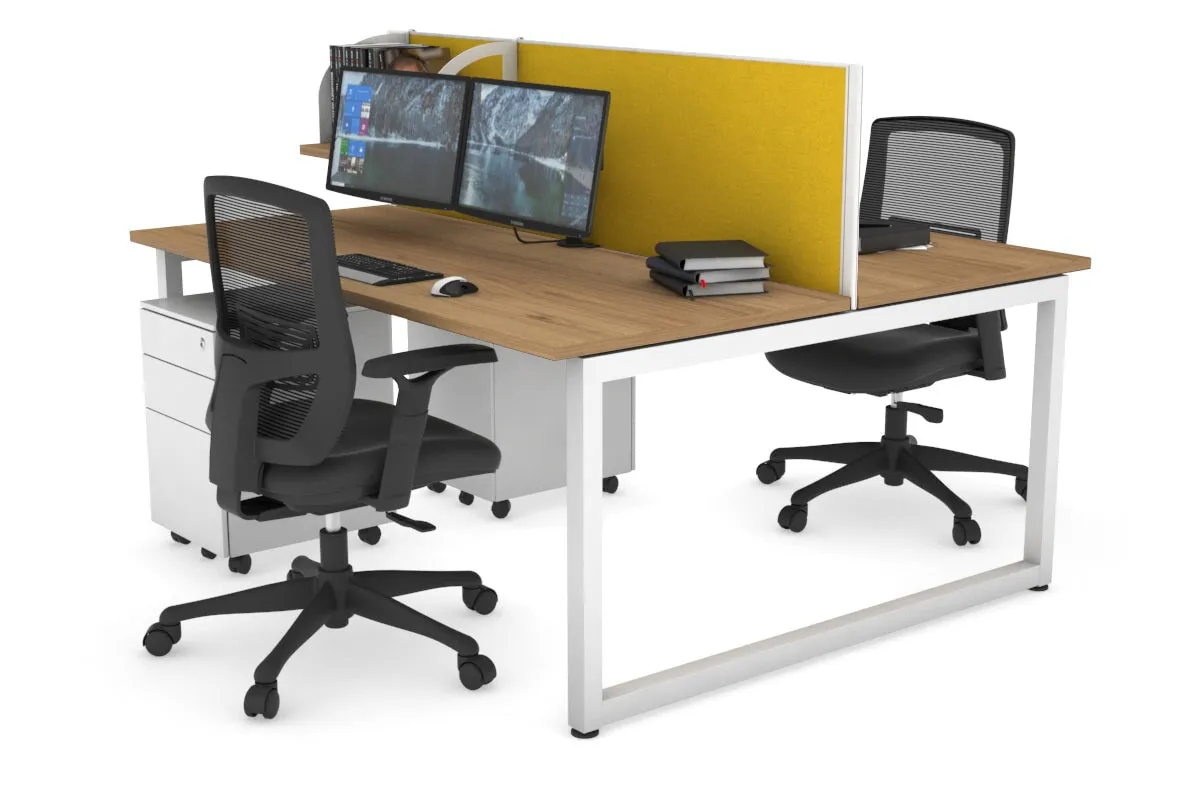 Quadro Loop Legs 2 Person Office Workstation [1400L x 700W]