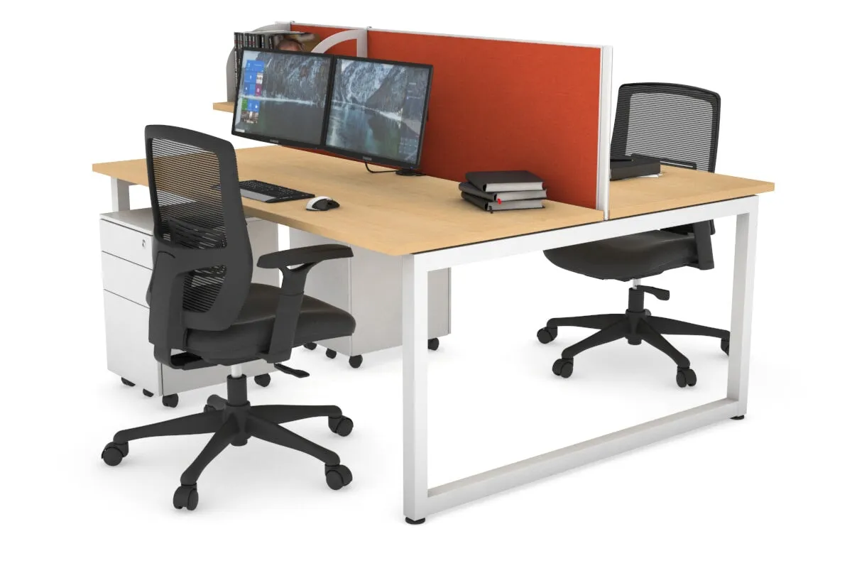 Quadro Loop Legs 2 Person Office Workstation [1400L x 700W]