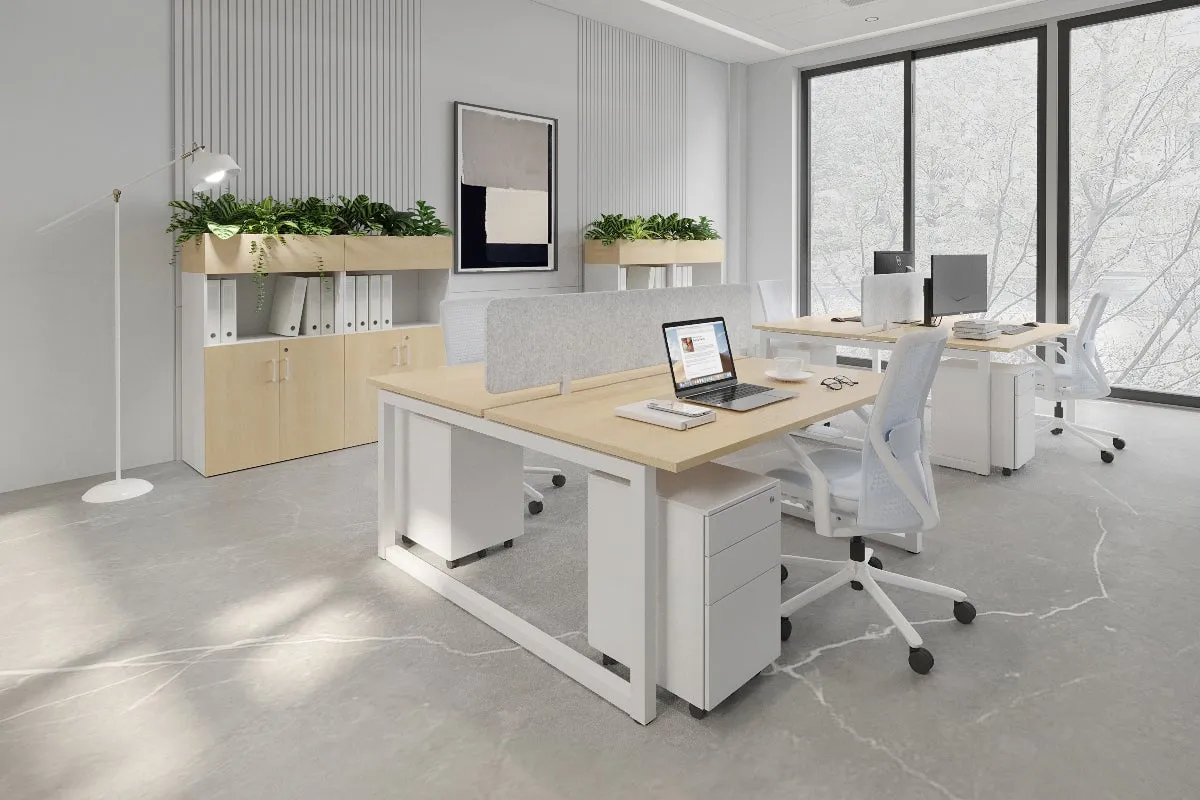 Quadro Loop Legs 2 Person Office Workstation [1400L x 700W]