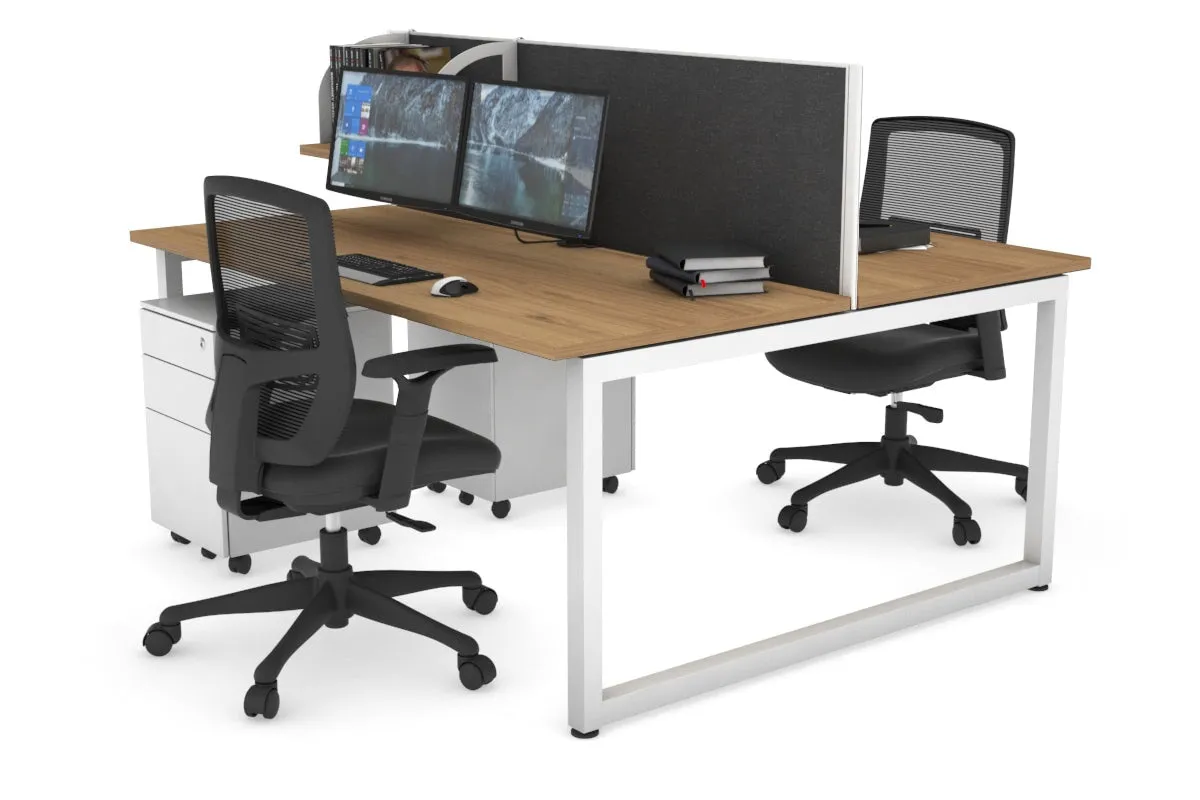 Quadro Loop Legs 2 Person Office Workstation [1400L x 700W]