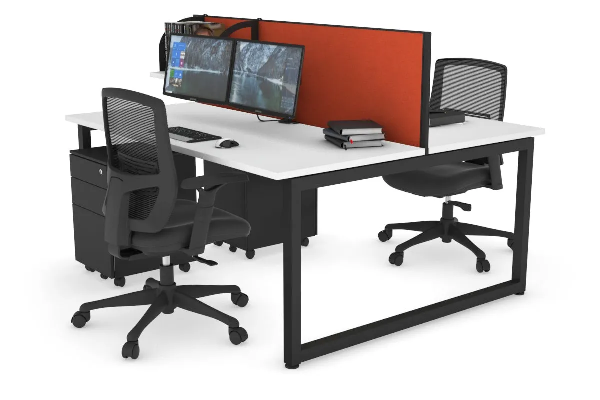 Quadro Loop Legs 2 Person Office Workstation [1400L x 700W]