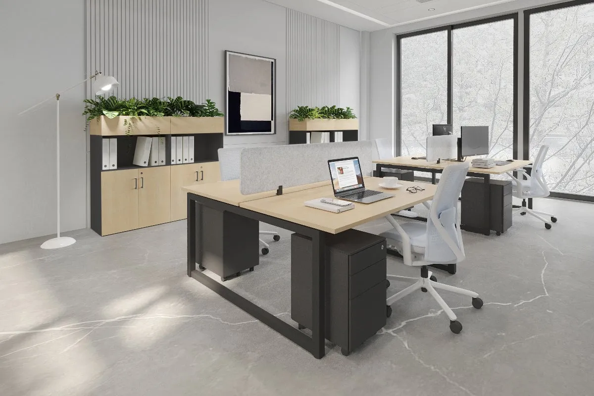 Quadro Loop Legs 2 Person Office Workstation [1400L x 700W]