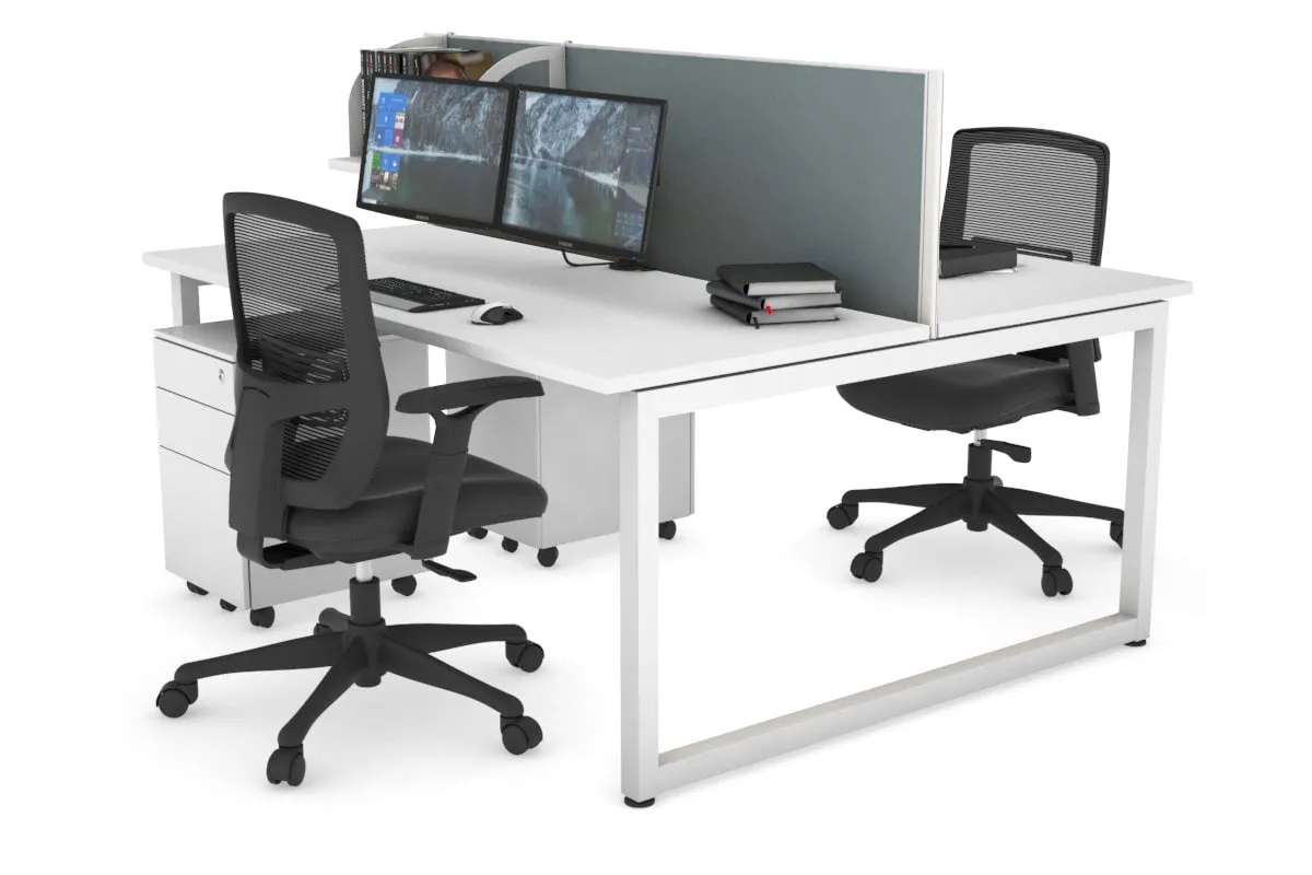 Quadro Loop Legs 2 Person Office Workstation [1400L x 700W]