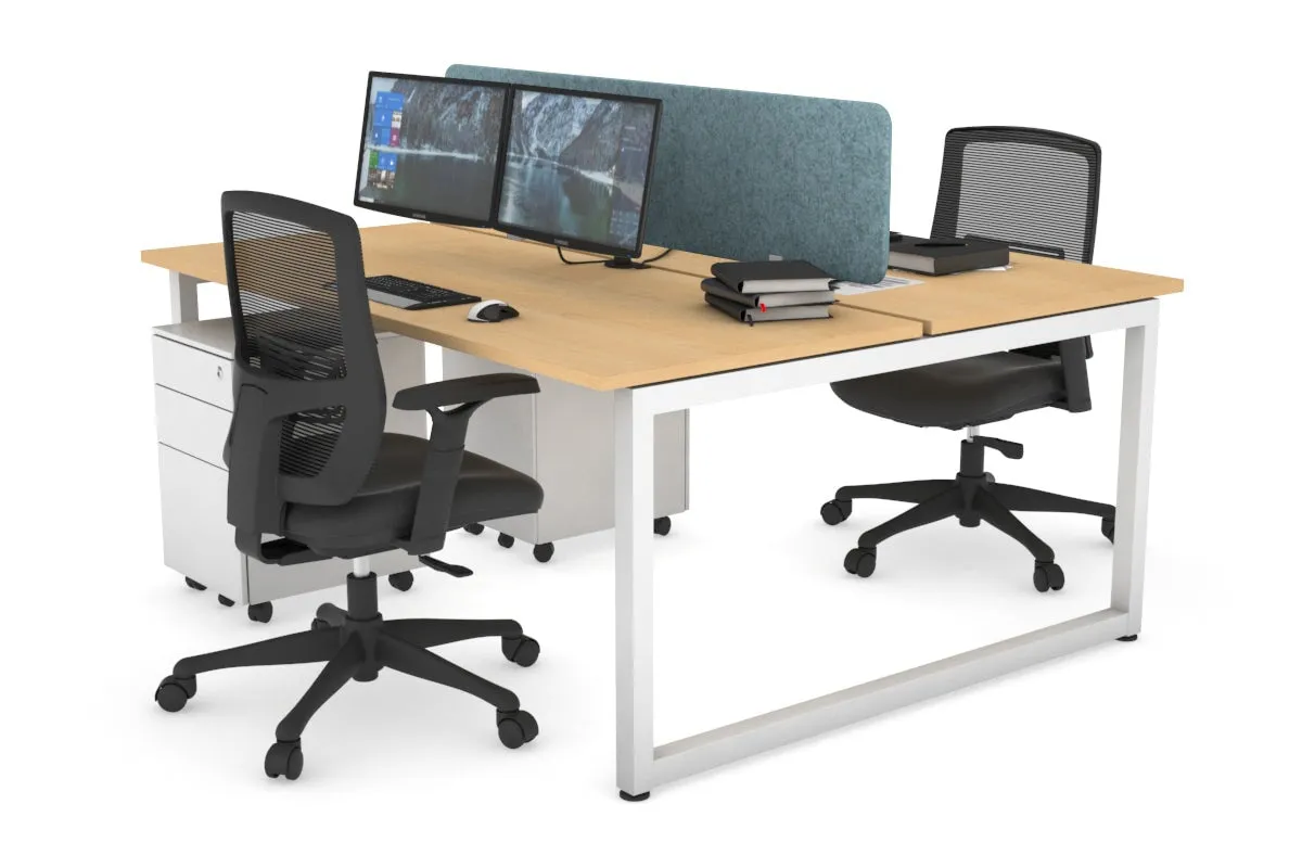 Quadro Loop Legs 2 Person Office Workstation [1400L x 700W]