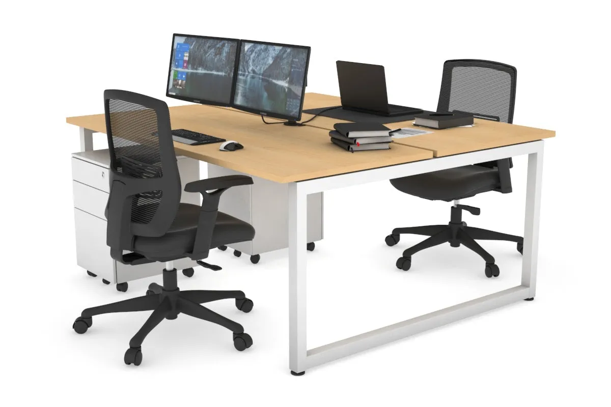 Quadro Loop Legs 2 Person Office Workstation [1400L x 700W]