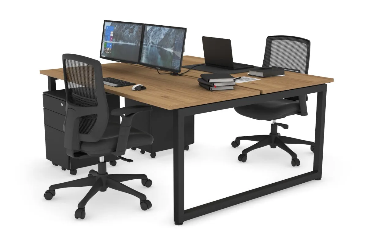 Quadro Loop Legs 2 Person Office Workstation [1400L x 700W]