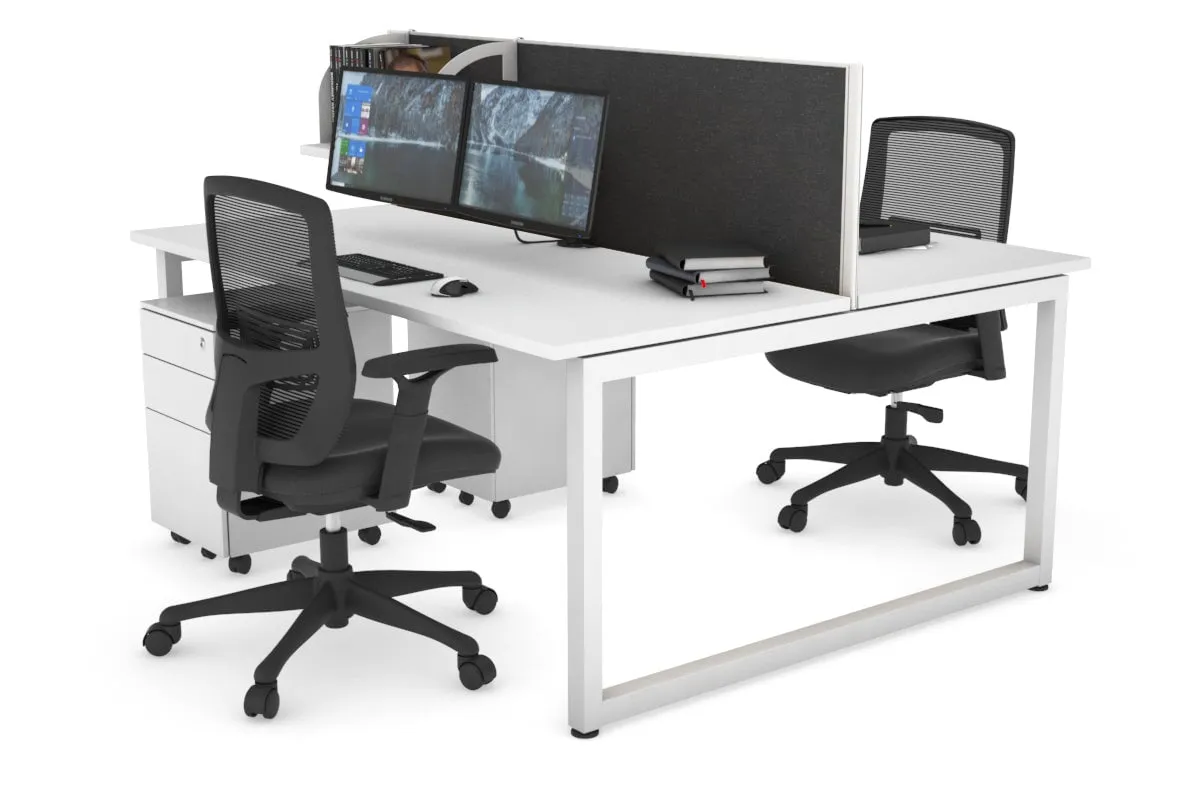 Quadro Loop Legs 2 Person Office Workstation [1400L x 700W]