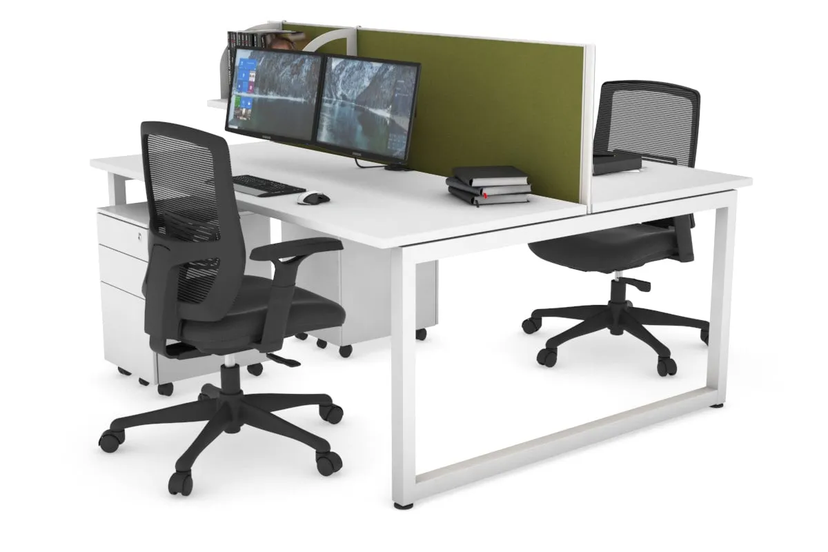 Quadro Loop Legs 2 Person Office Workstation [1400L x 700W]