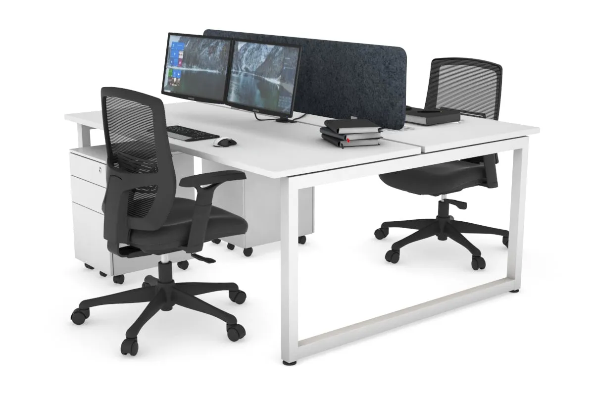 Quadro Loop Legs 2 Person Office Workstation [1400L x 700W]