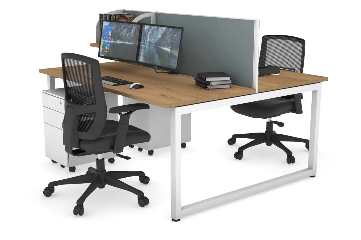 Quadro Loop Legs 2 Person Office Workstation [1400L x 700W]