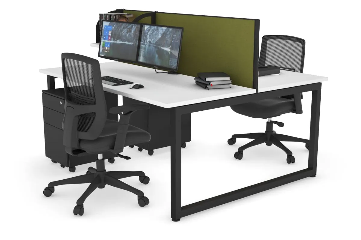 Quadro Loop Legs 2 Person Office Workstation [1400L x 700W]