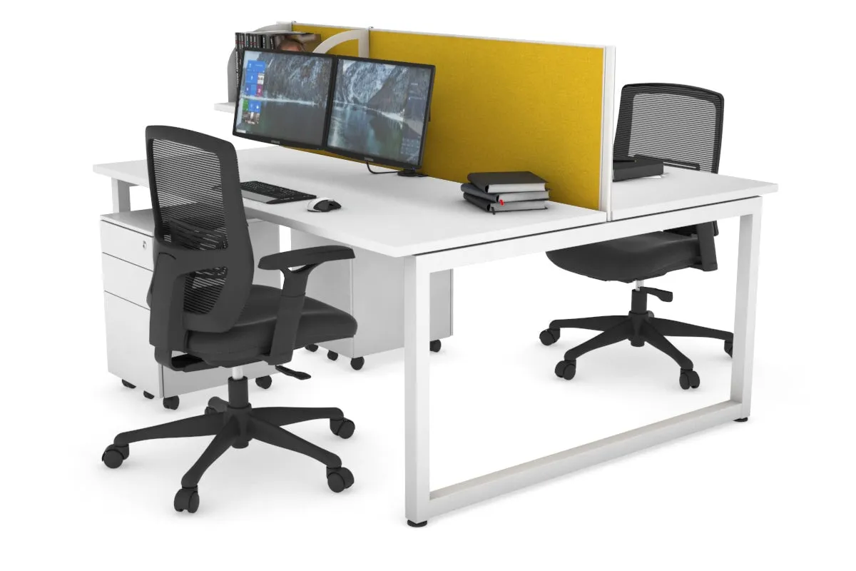 Quadro Loop Legs 2 Person Office Workstation [1400L x 700W]