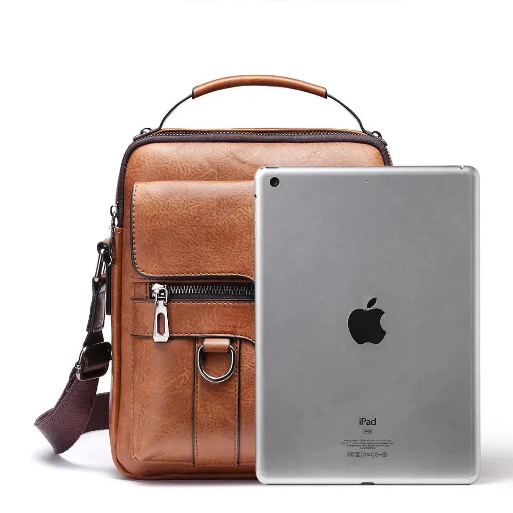 Waterproof Leather Business Casual Shoulder Sling Bag